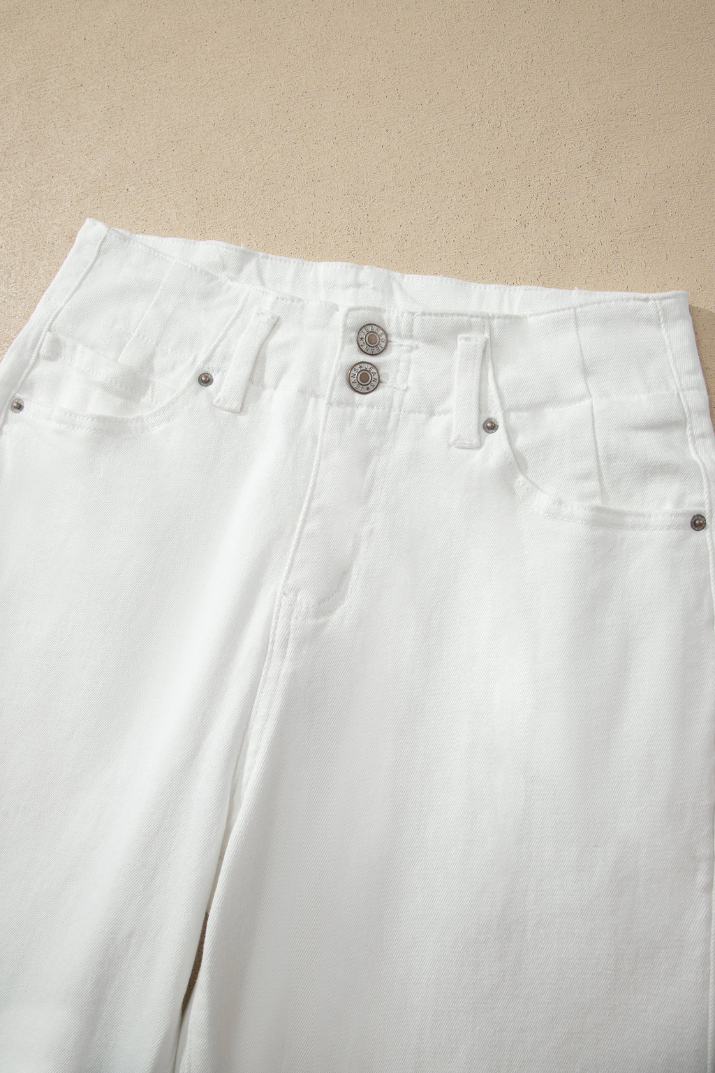 Bonbon 2-Button High Waist Wide Leg Jeans