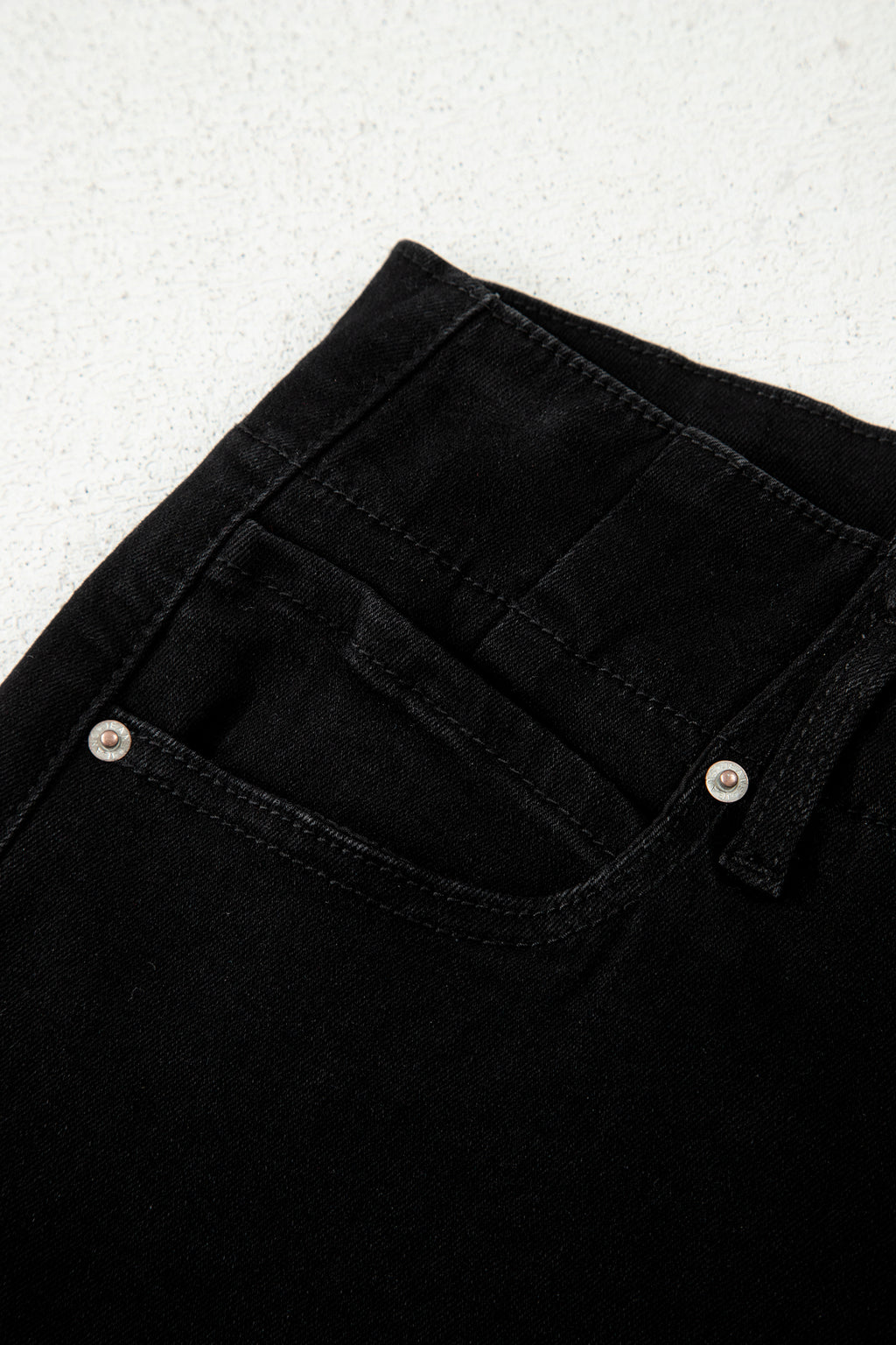 Bonbon 2-Button High Waist Wide Leg Jeans