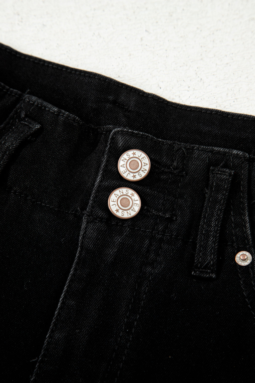Bonbon 2-Button High Waist Wide Leg Jeans