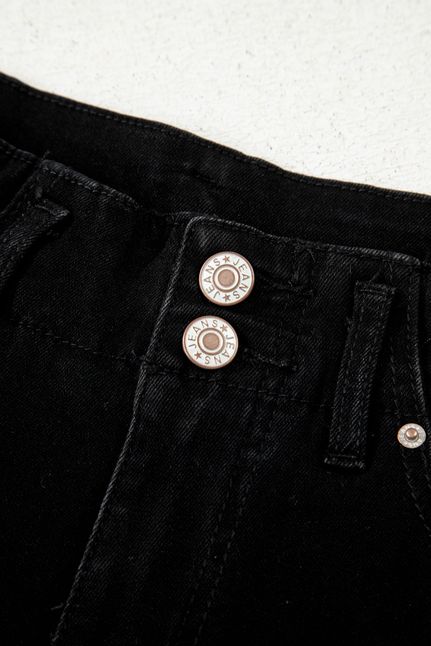 Bonbon 2-Button High Waist Wide Leg Jeans