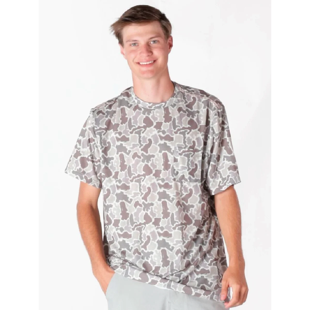 Simply Southern® Grey Camo Tee