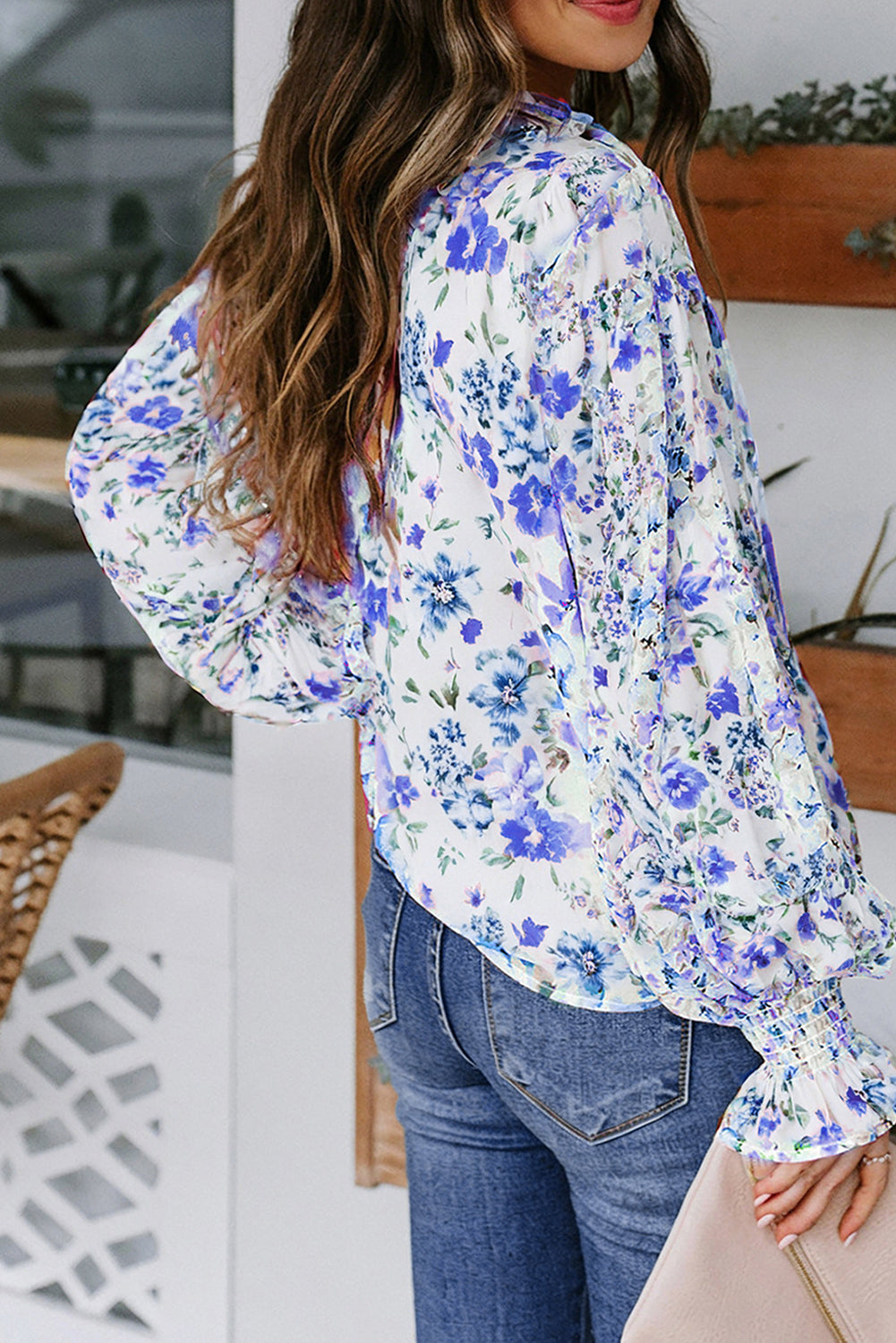 Yellow Cakewalk Floral Smocked Blouse