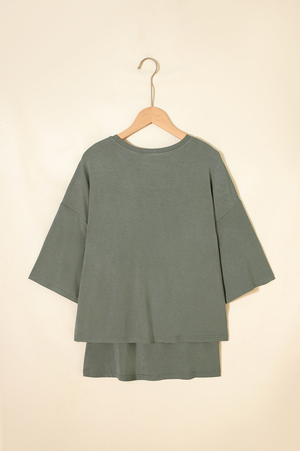 Black Solid Color Oversize Tee Tie Wrap Mini Skort 2pcs Set