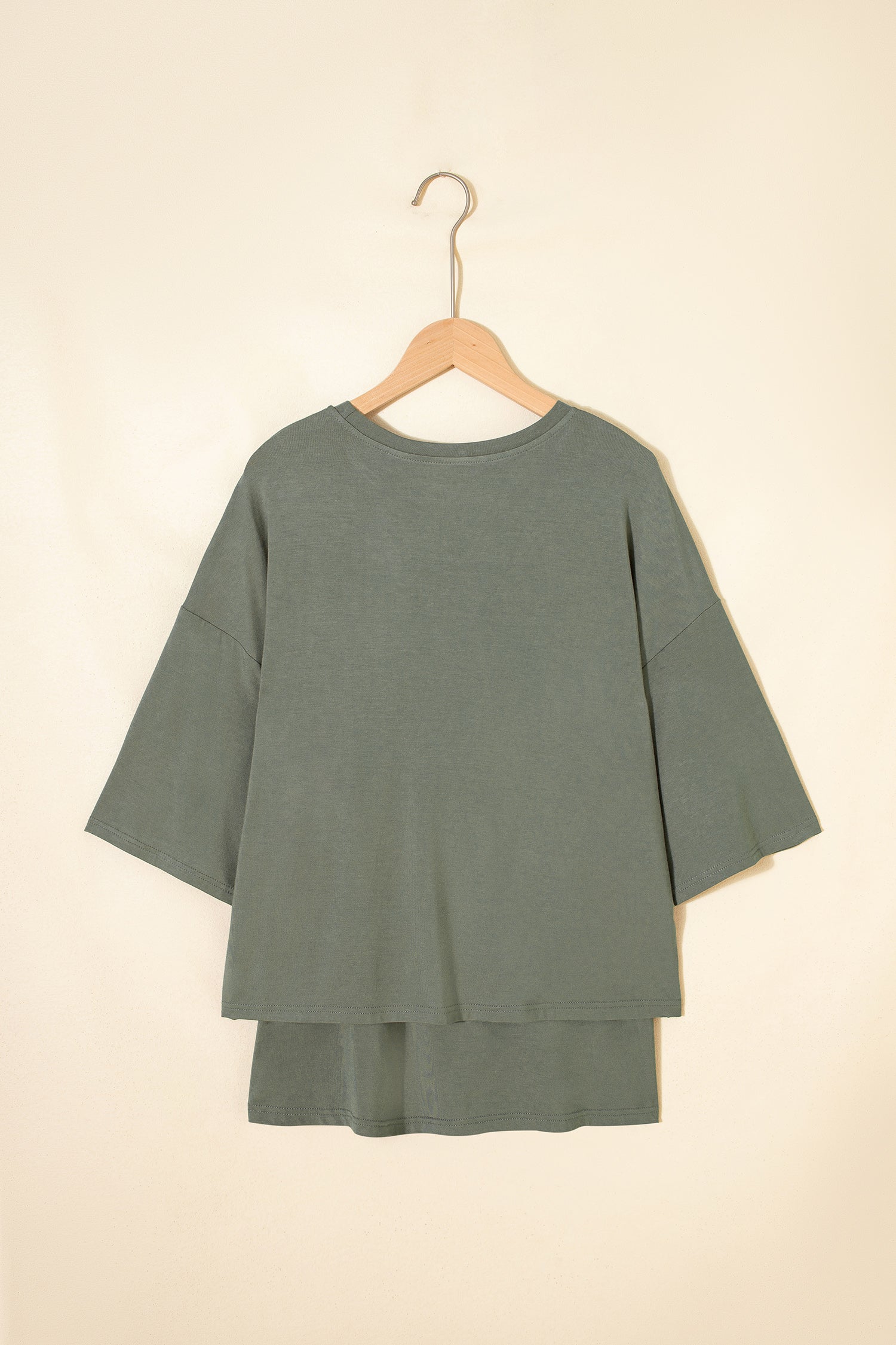 Black Solid Color Oversize Tee Tie Wrap Mini Skort 2pcs Set