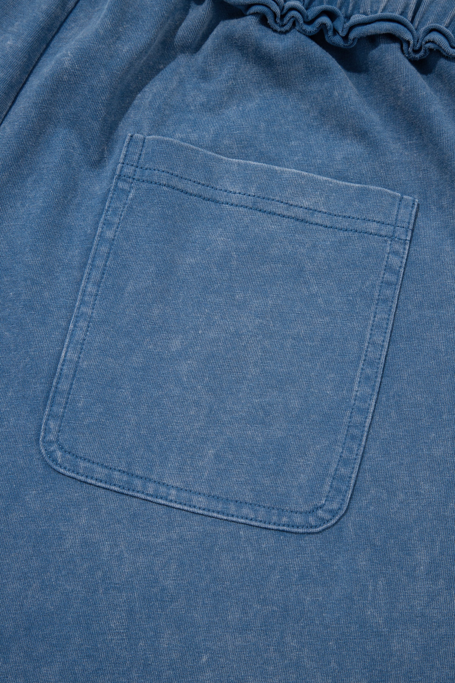 Ashleigh Blue Mineral Wash Seam Detail Flare Leg Drawstring Pants
