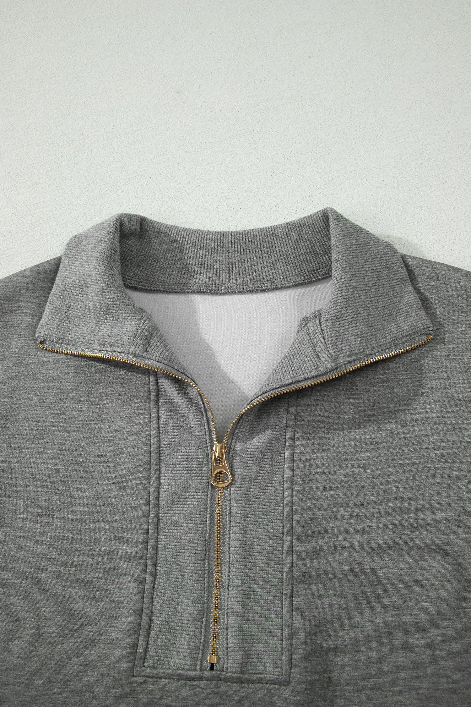 Light Grey Half Zip Polo Tee Casual Pant Set