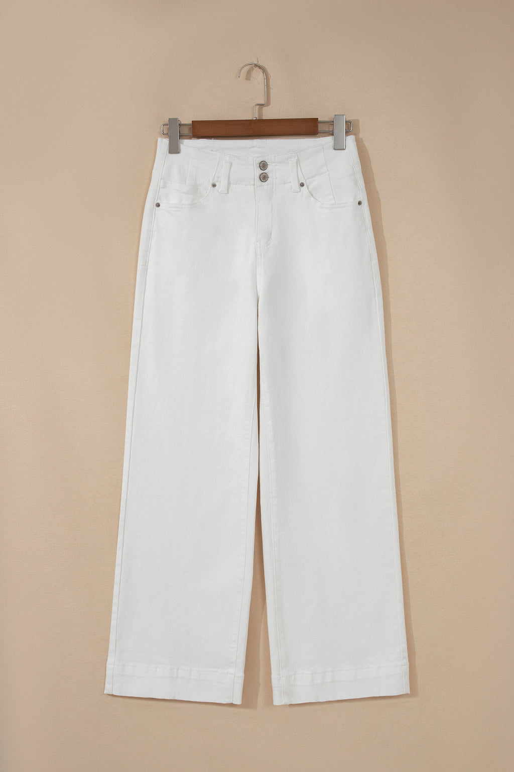 Bonbon 2-Button High Waist Wide Leg Jeans