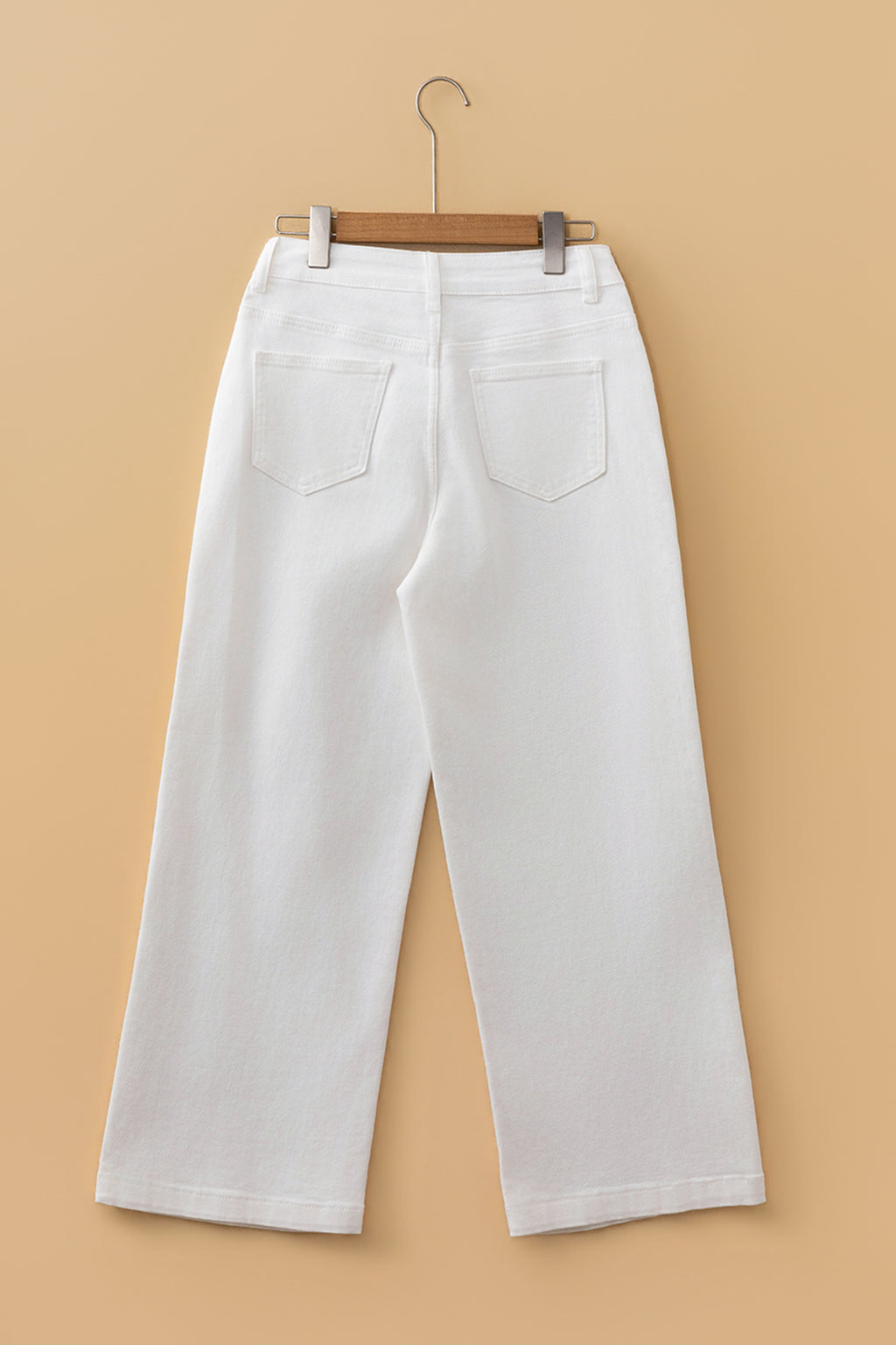 White Pearl Embellished Side Seam Ankle-length Shift Jeans